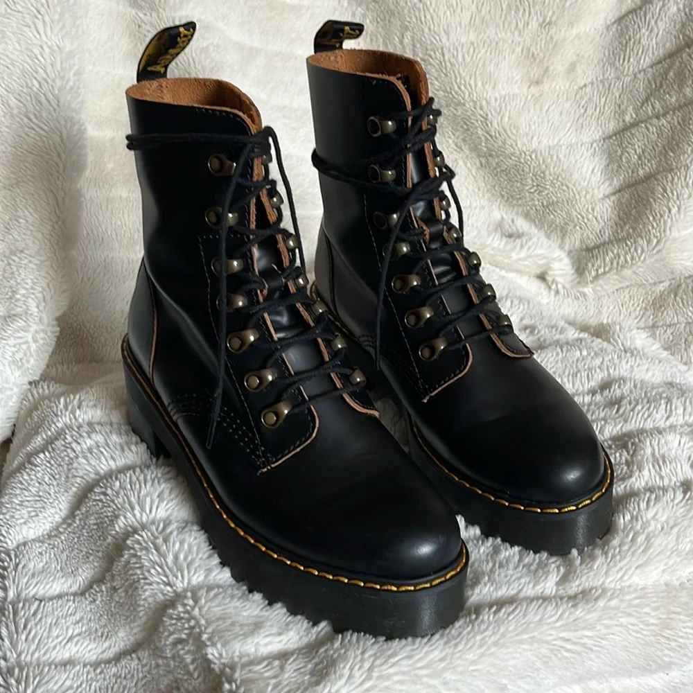 Dr. Martens Leona Boot, Color Black, Size US 8, Only Worn Once. - Picture 2 of 13